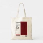 Depressie Cherry Beach House Tracklist Tote Bag (Achterkant)