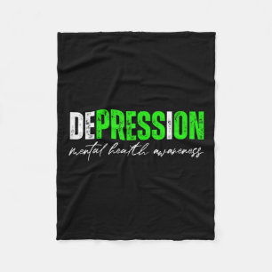 Depressie Druk op de bewustwordingssupp voor geest Fleece Deken
