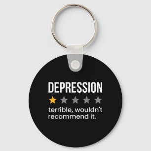 Depressie één sterrenscore depressiebewustzijn sleutelhanger