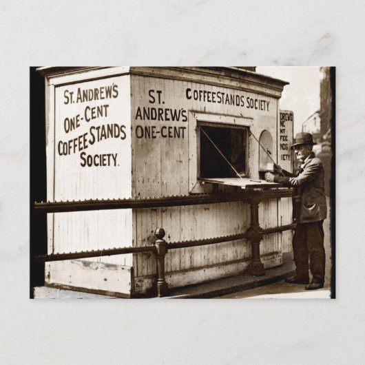 Depressie Era One Penny Coffee Briefkaart (Voorkant)