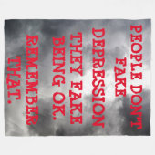 DEPRESSIE FLEECE DEKEN (Voorkant (Horizontaal))