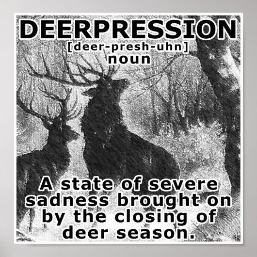 Depressie Funny Hunting Poster (Voorkant)