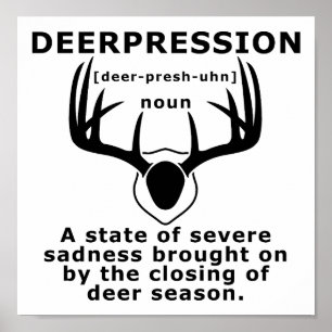 Depressie Funny Hunting Poster