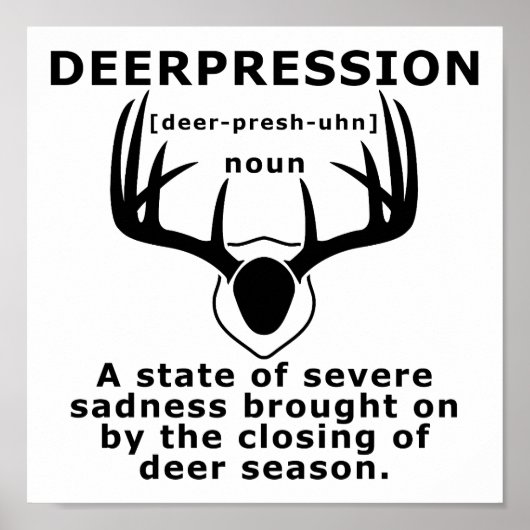 Depressie Funny Hunting Poster (Voorkant)