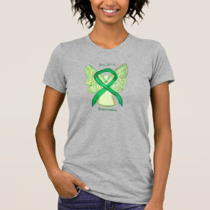 Depressie Groene bewustzijn Ribbon Angel Shirt