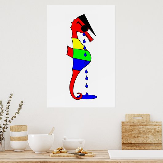 Depressie Hippocampus Poster (Keuken)