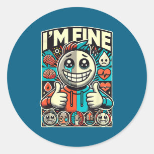 Depressie Ik Gaat Goed Help Hulp Bij Psychische Pr Ronde Sticker