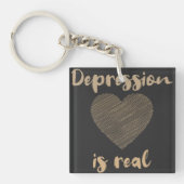 Depressie Is Echt Sleutelhanger (voorkant)