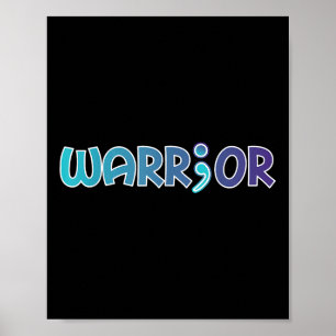 Depressie Krijger Anti Suïcide Angst Bewustzijn  Poster