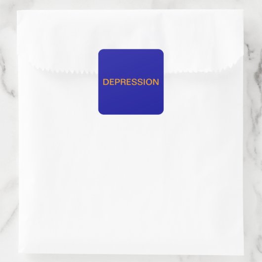 Depressie Medische Grafieklabels Vierkante Sticker (Tas)