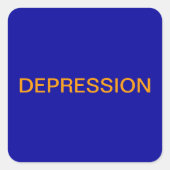 Depressie Medische Grafieklabels Vierkante Sticker (Voorkant)