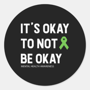 Depressie Mental Health Awareness 1 Ronde Sticker
