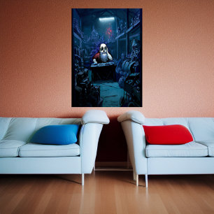 Depressie Santa Claus   AI Art Poster