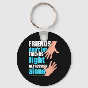 Depressie Shirt Mannen Vrouwen Zelfmoordpreventie  Sleutelhanger