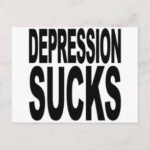 Depressie Sucks Briefkaart