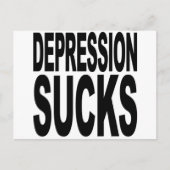 Depressie Sucks Briefkaart (Voorkant)