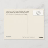 Depressie-tijdperk Gary, Indiana Briefkaart (Achterkant)