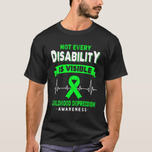 Depressie van kinderen Niet elke handicap is zicht T-shirt