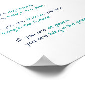 Depressie verontrust over het vredesplan Zen Livin Poster (Hoek)