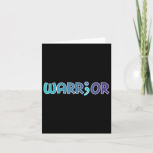 Depressie Warrior Anti-zelfmoord Angst Bewustzijn Kaart