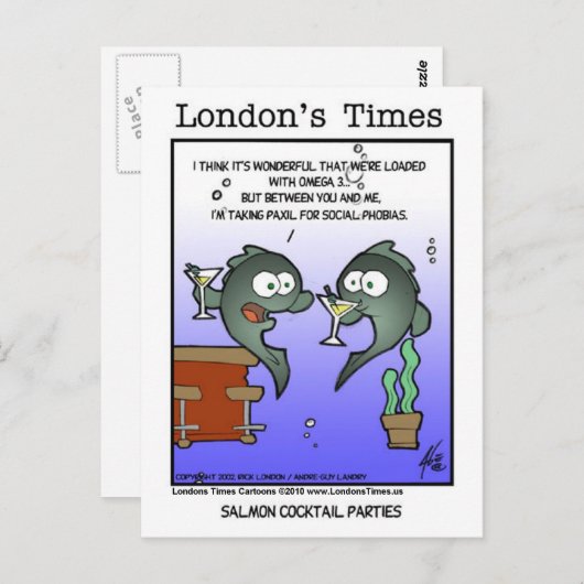 Depressie Zalm Funny Kaarten Mokken en cadeaus (Voorkant / Achterkant)