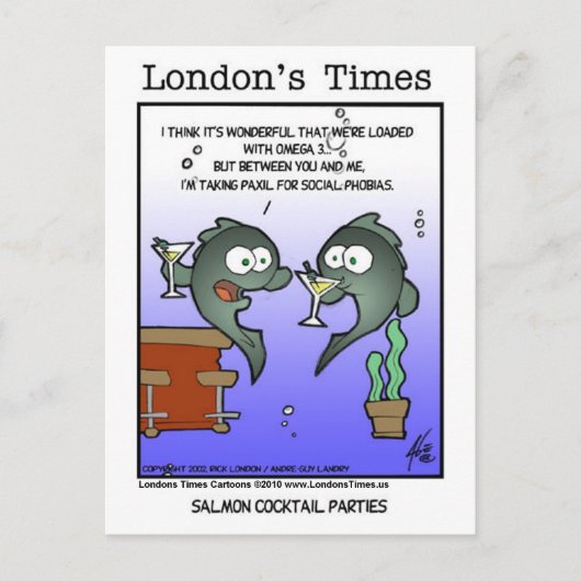 Depressie Zalm Funny Kaarten Mokken en cadeaus (Voorkant)