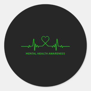 Depressie Zelfmoord Mental Health Awareness T-shir Ronde Sticker