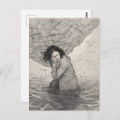 Depressie zwart-wit briefkaart (Voorkant / Achterkant)