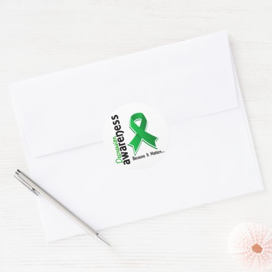Depressiebewustzijn 5 ronde sticker (Envelop)