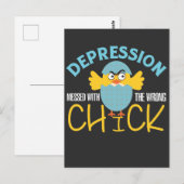 Depressiebewustzijn Bipolaire Humor van de geestel Briefkaart (Voorkant / Achterkant)