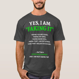 Depressiebewustzijn Ik doe alsof in deze familie T-shirt