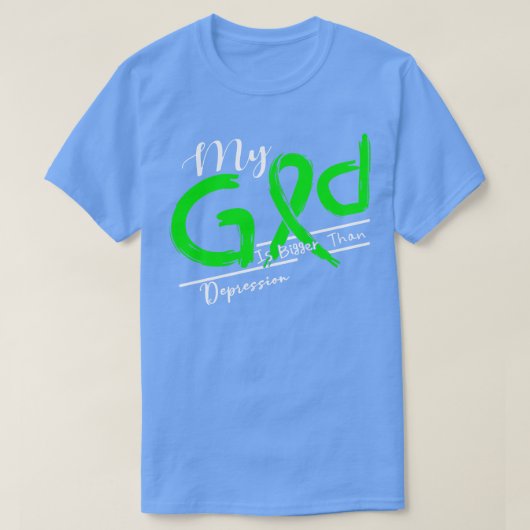 Depressiebewustzijn Mijn God is sterker in deze Fa T-shirt (Design voorkant)