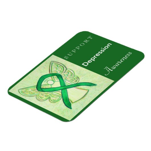 Depressiebewustzijn Ribbon Angel Custom Magnet Magneet (Linkerzijde)