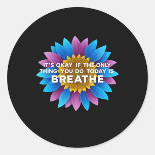 Depressiebewustzijn Zelfmoordpreventie Paarse Ronde Sticker