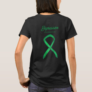 Depressiebewustzijnslint Kunst T-shirt naar maat