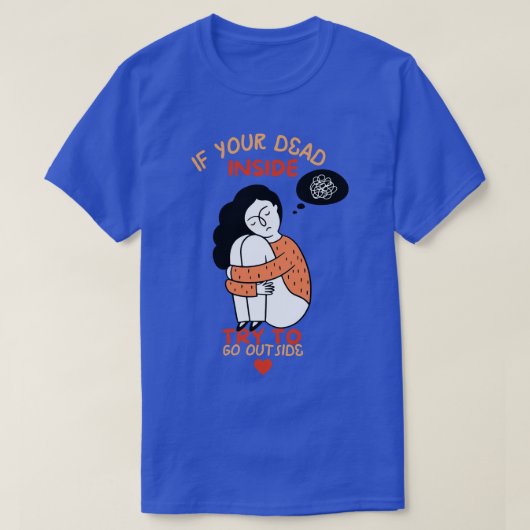 Depressief dood van binnen t-shirt (Design voorkant)