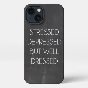 depressief, maar goed gekleed iPhone 13 hoesje