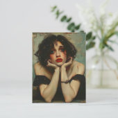 depressieve vrouw briefkaart (Staand voorkant)