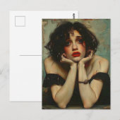 depressieve vrouw briefkaart (Voorkant / Achterkant)