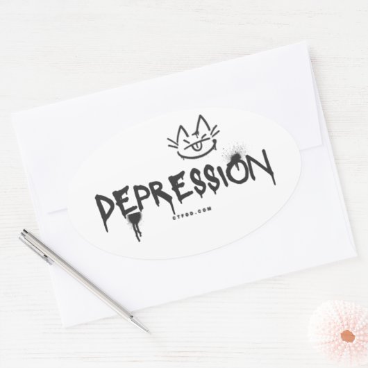 Depression_CTFOD Spuitverf sticker (Envelop)