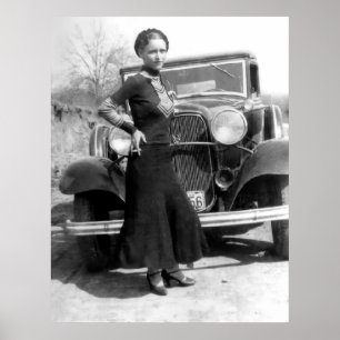 DEPRESSION ERA GANGSTER - BONNIE PARKER 1933 POSTER