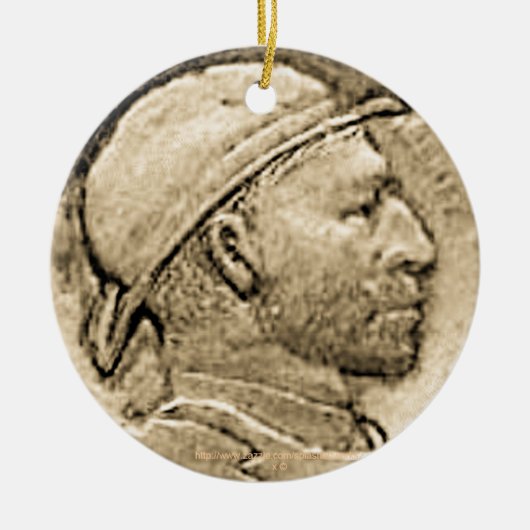 " "DEPRESSION HOBO NICKLE"-Ornament" Keramisch Ornament (Voorkant)