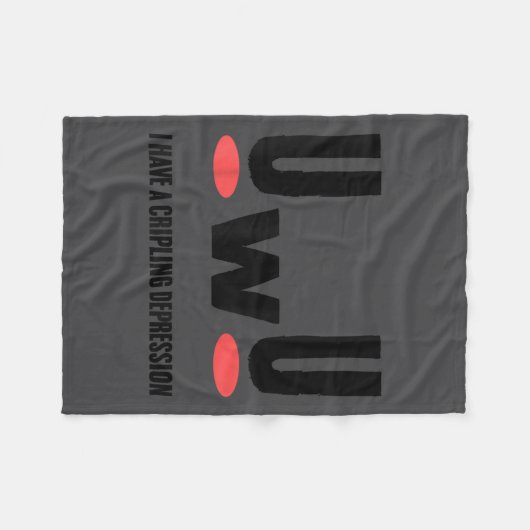 Depression I Have Crippling Depression Mental Heal Fleece Deken (Voorkant (Horizontaal))