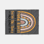 Depression Mental Illness Mental Health Awareness Fleece Deken (Voorkant (Horizontaal))