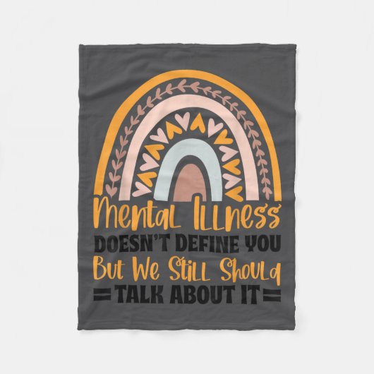 Depression Mental Illness Mental Health Awareness Fleece Deken (Voorkant)
