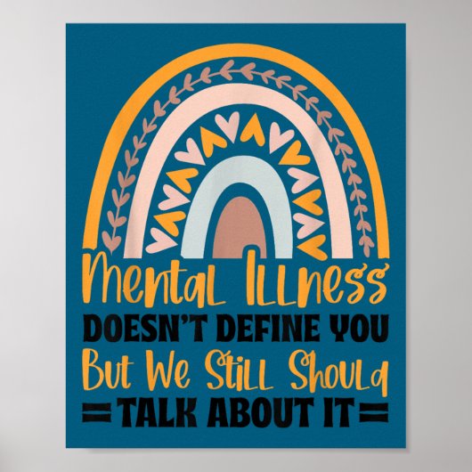 Depression Mental Illness Mental Health Awareness Poster (Voorkant)