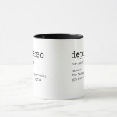 Depresso Definition Mok - Funny Coffee Addict Gift (Midden)
