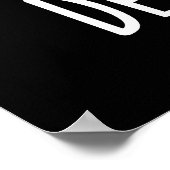 Depresso Funny Sad Espresso Coffee Pun Dark BG Poster (Hoek)