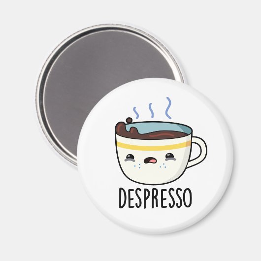 Depresso Grappige Sad Espresso Koffie Pun Magneet (Voorkant / Achterkant)