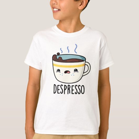 Depresso Grappige Sad Espresso Koffie Pun T-shirt (Voorkant)